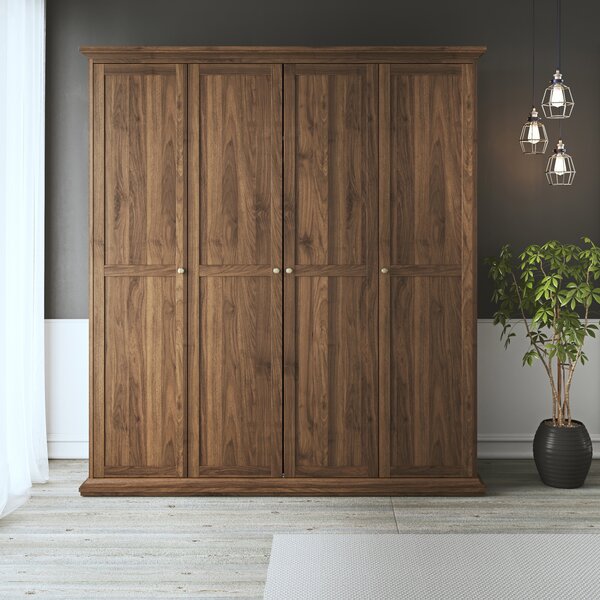 August Grove Woodburn 4 Doors Wardrobe | Wayfair.co.uk