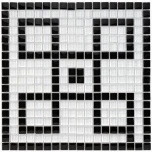 Sierra Greek Key 0 57 Porcelain Mosaic Tile In Black White Sierra Greek Key 0 57 Porcelain Mosaic Tile In Black White