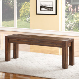 Gibson Wood Two Seat Bench by Loon Peak