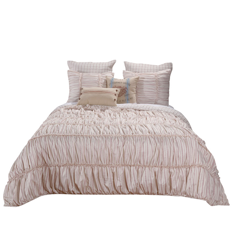 Ophelia Co Jenna Farmhouse Chic Ruffle Reversible Comforter Set
