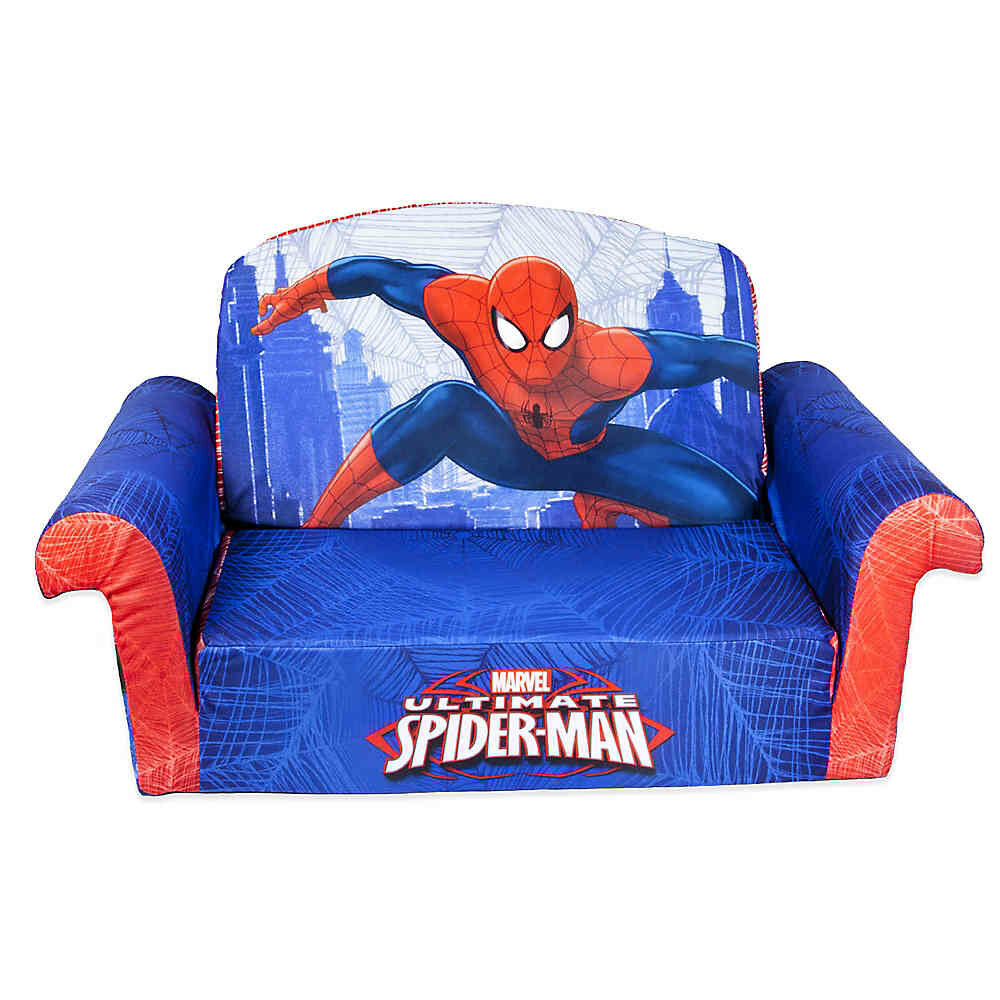 spiderman 2 in 1 flip open kids foam chair
