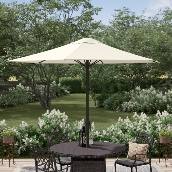 Green Garden Life Garden Cantilever Solar LED Parasol /& Cover Outdoor Umbrella 2.7m Crank Handle