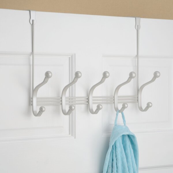 5 x Stainless Steel REVERSIBLE OVER DOOR HOOKS Z-Shape Hanger Hanging Coat Towel 