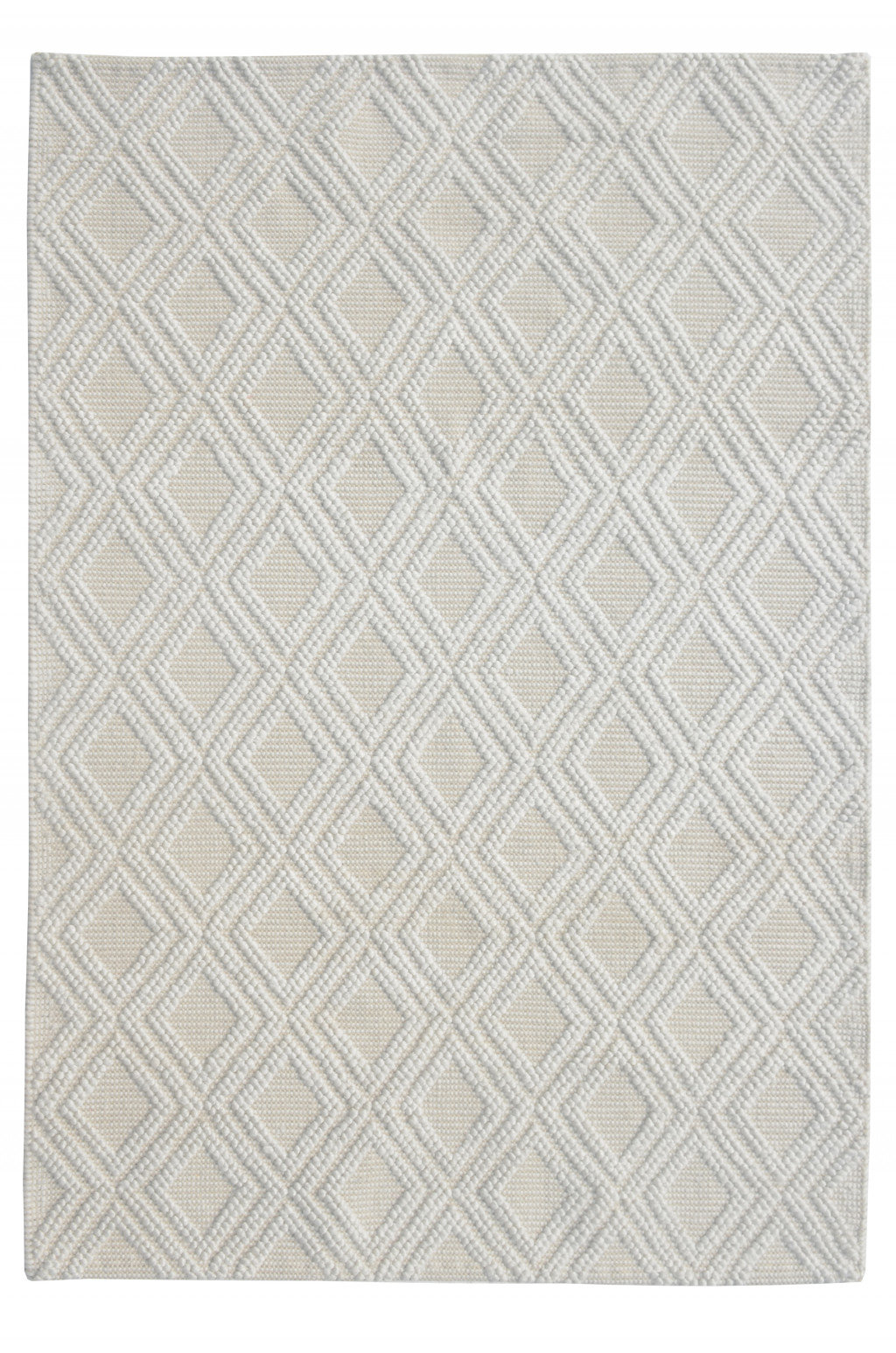 Dakota Fields Ivory Diamond Lattice Modern Area Rug | Wayfair