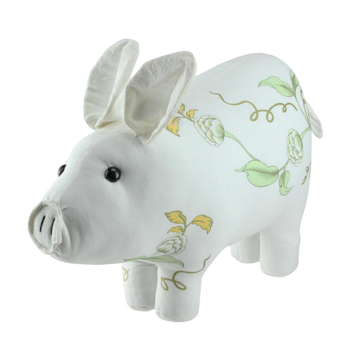 August Grove Bainbridge Soft Floral Pig Spring Tabletop Decoration