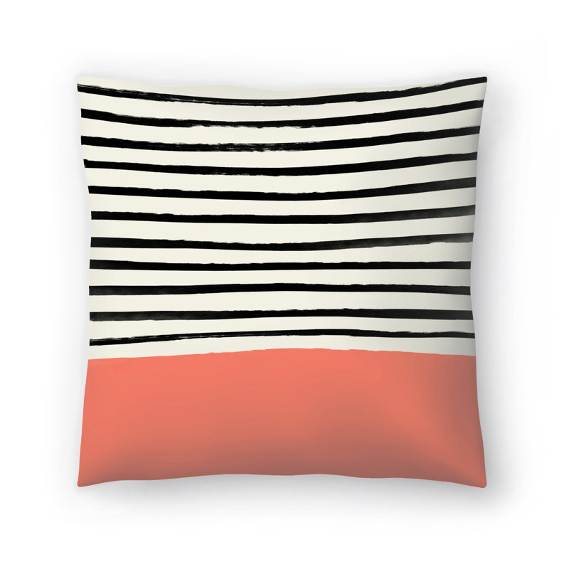 East Urban Home Coral Throw Pillow Wayfair