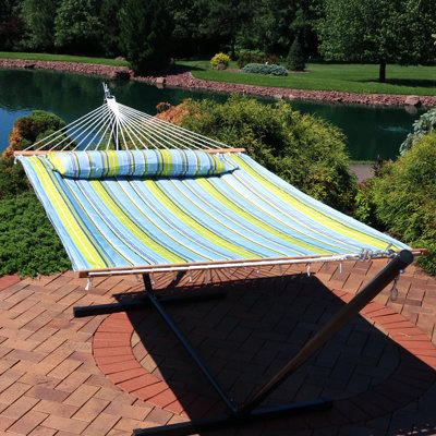 2-Person Quilted Polyester Spreader Bar Hammock
