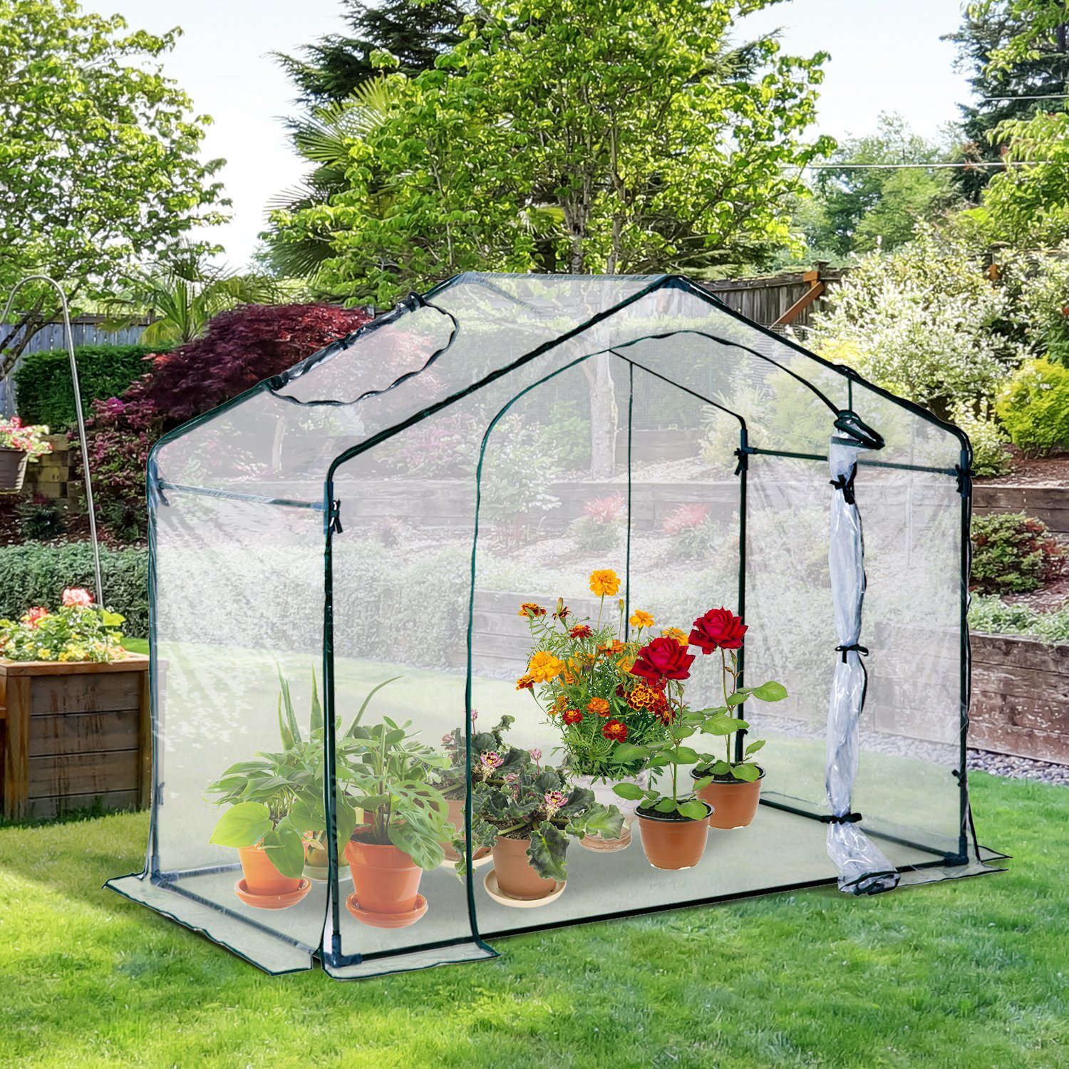 Dakota Fields Snug Harbor 5 9 Ft W X 3 4 Ft D Mini Greenhouse Reviews Wayfair Co Uk