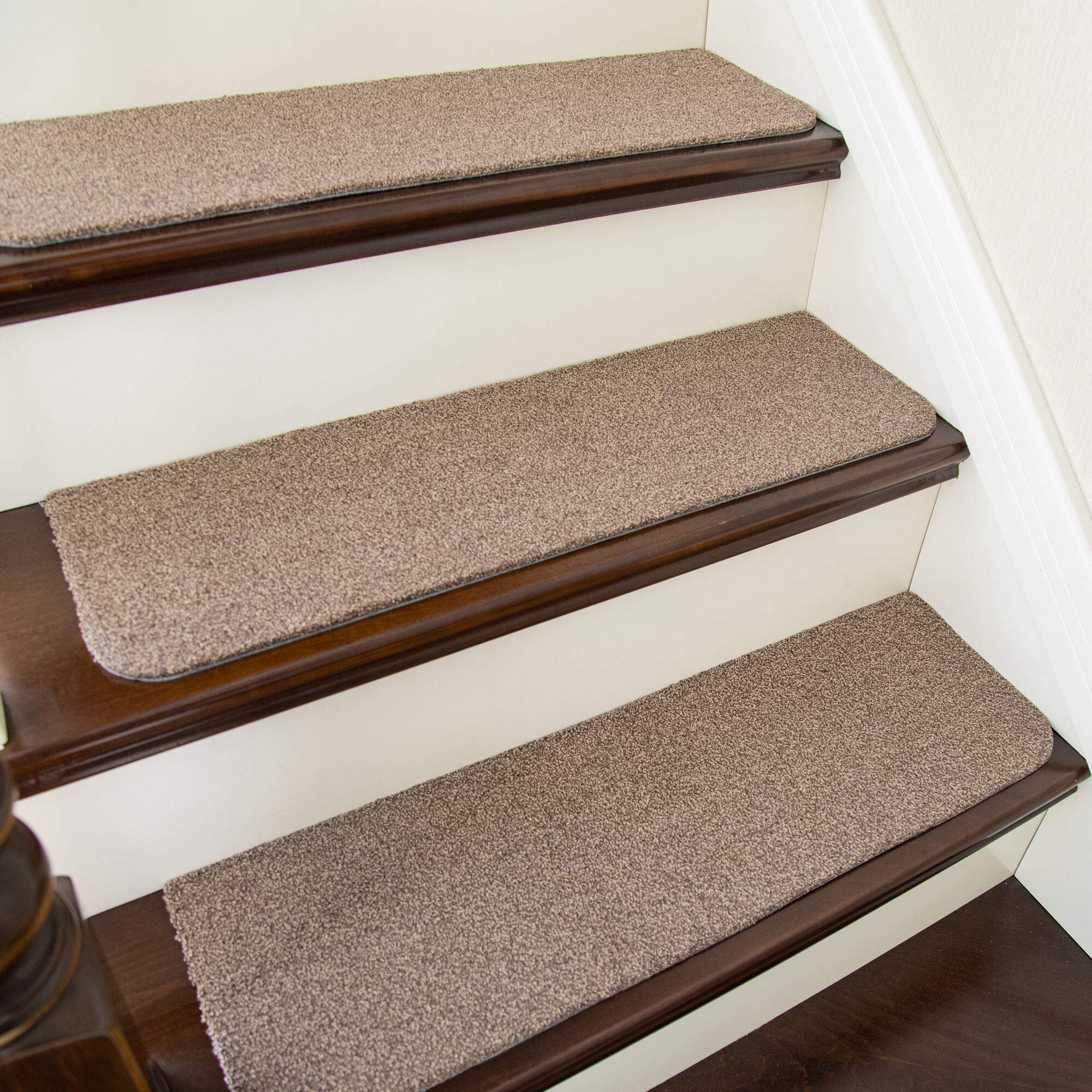 Premium Carpet Stair Tread Sets Berber Best Beige 30" x 8" 