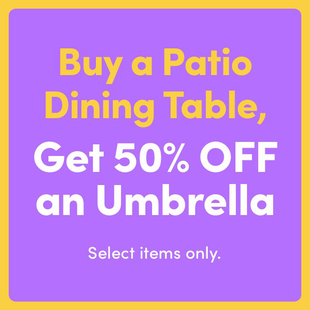 Buy Patio Table, 50% OFF Umbrella 