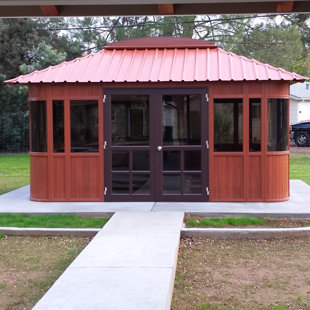 Go to store & view more images Aspen Ultrawood 15 Ft. W x 11 Ft. D Solid Wood Patio Gazebo by Westview Manufacturing