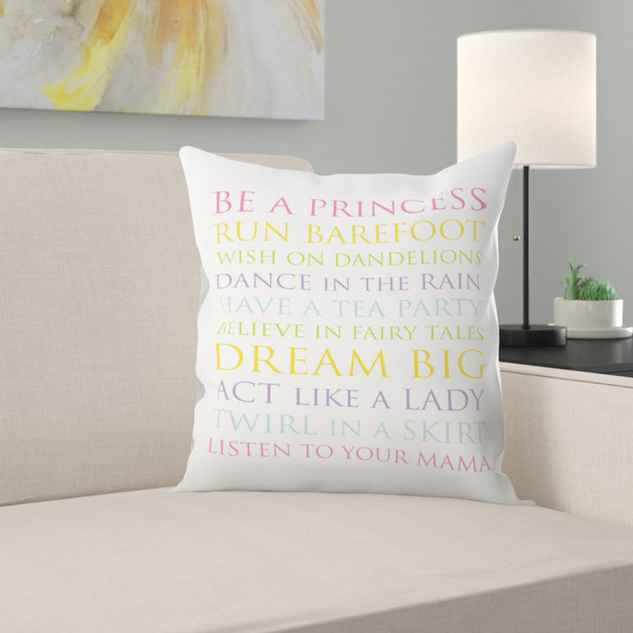 East Urban Home Be A Princess Multi Throw Pillow Wayfair Ca