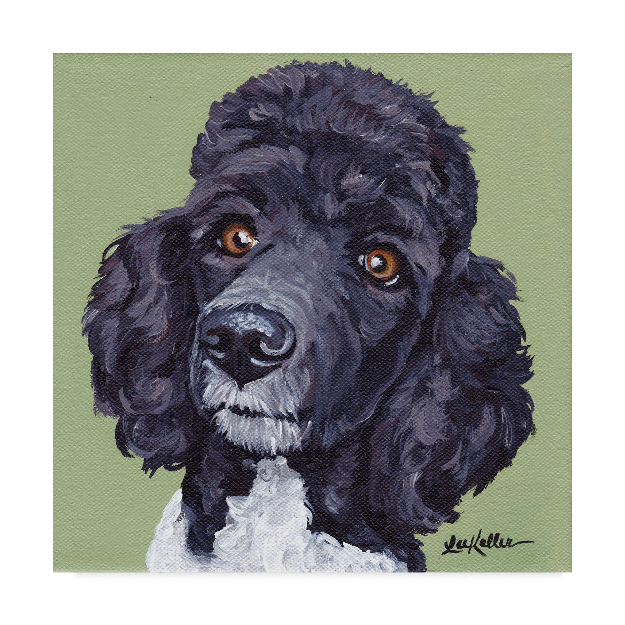 poodle painting on canvas