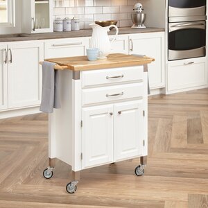 Hamilton Kitchen Island with Wood Top