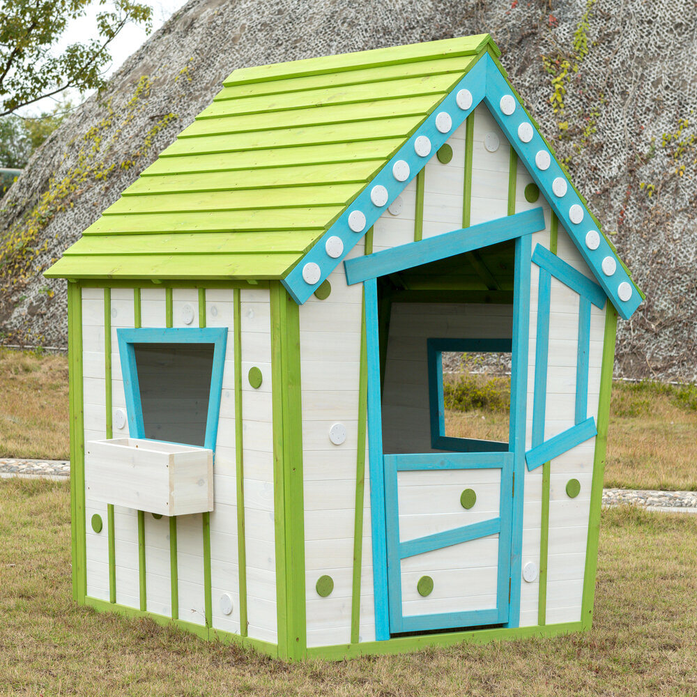 crooked wooden playhouse