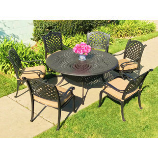 Go to store & view more images Beadle 7 Piece Sunbrella Dining Set with Cushions by Darby Home Co