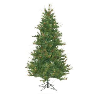 Mixed Country Pine Slim 6.5' Green Artificial Christmas Tree with Stand