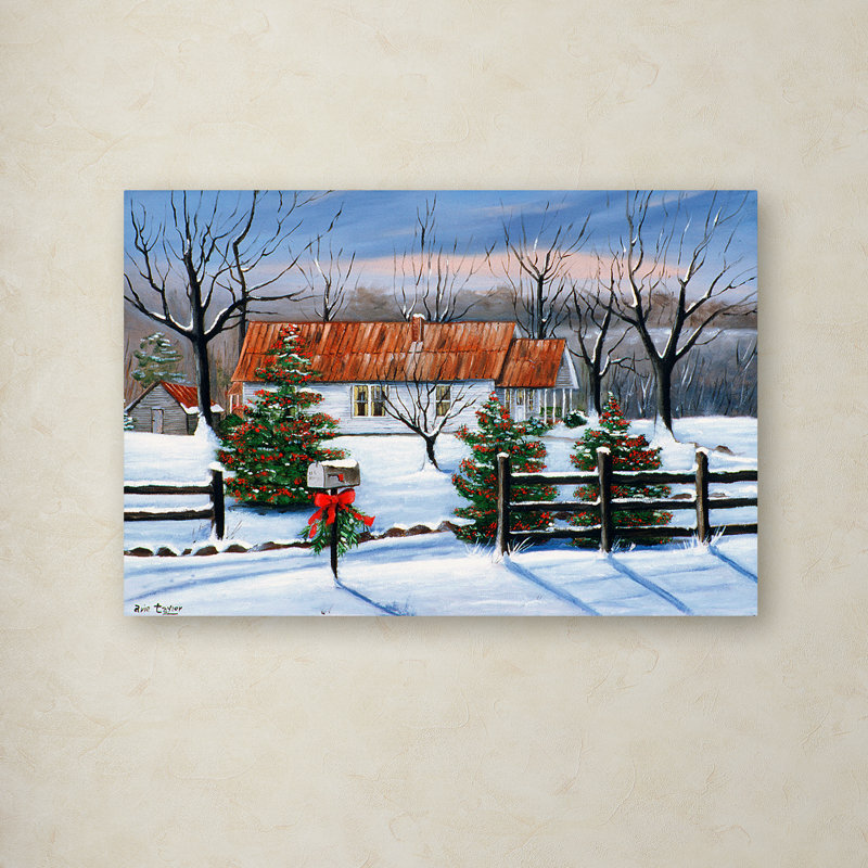 Trademark Art Mom And Dads At Christmas Oil Painting Print On