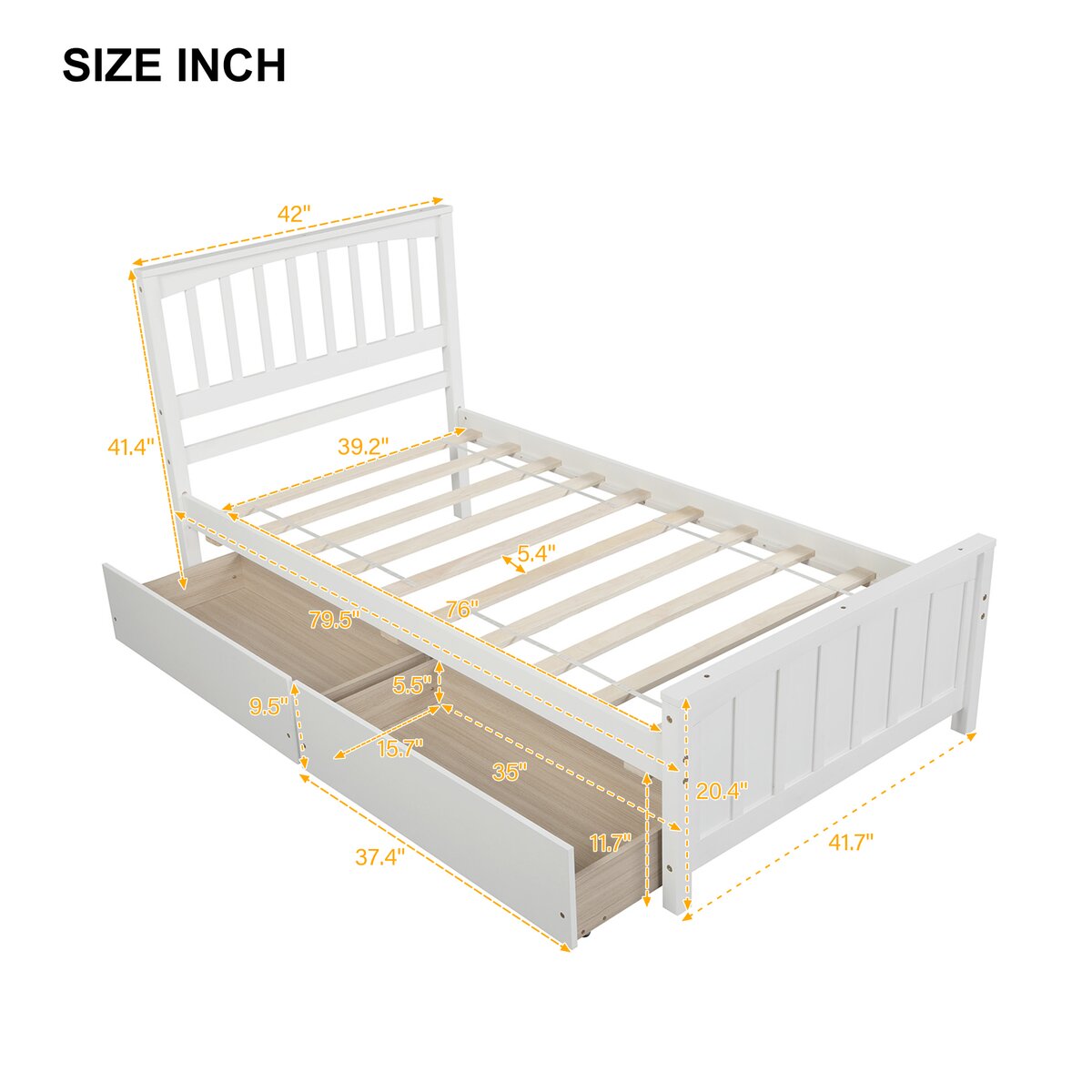 Sand & Stable Baby & Kids Santa Monica Twin Storage Platform Bed ...