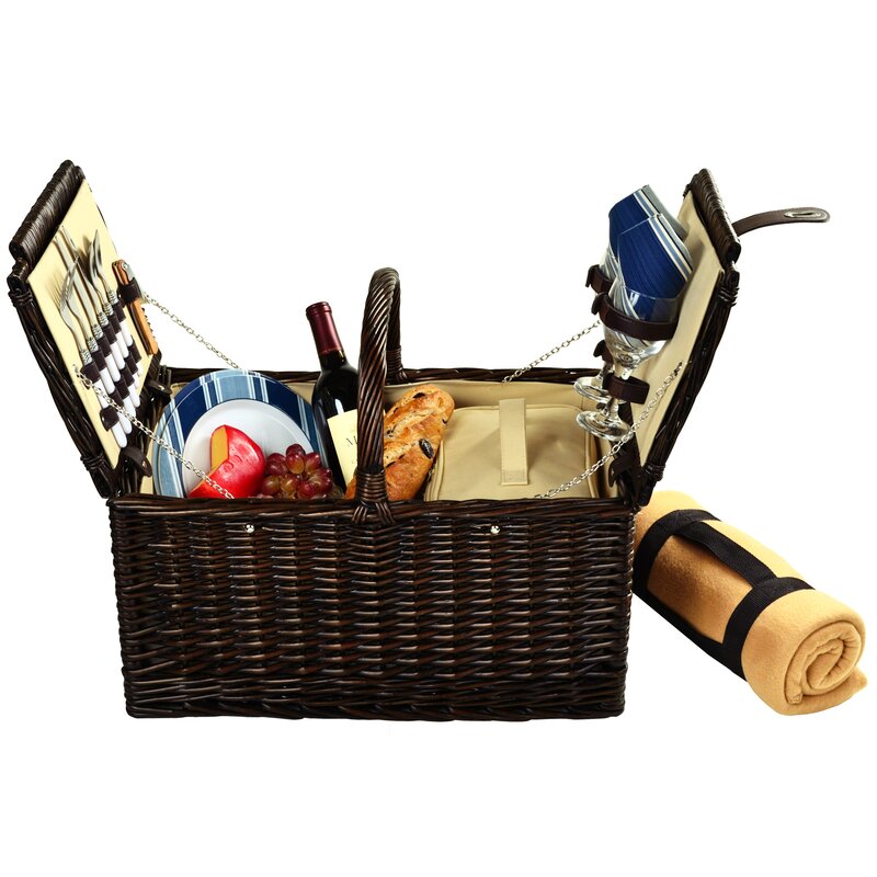 Surrey Picnic Basket  with Blanket for Two