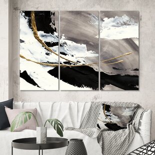 Soft Yellow Black Grey Abstract Canvas Art Decor Abstract Set of 3 Panel Wall Decor Canvas Colorful Canvas Art Soft Colors Modern Art