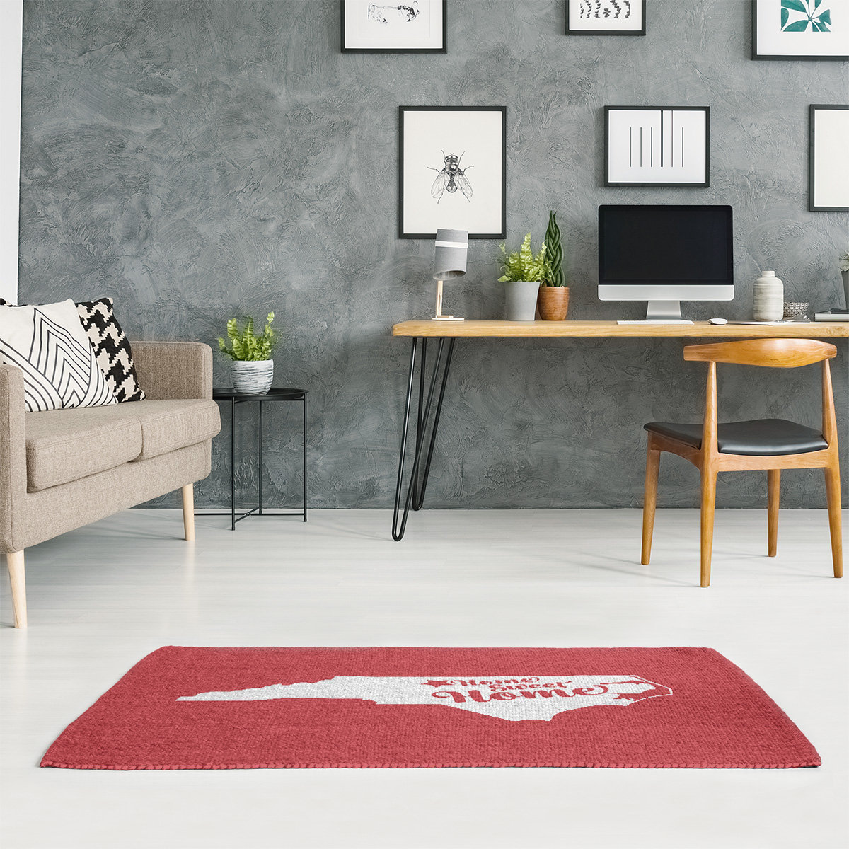 East Urban Home Home Sweet Greensboro Poly Chenille Rug Wayfair