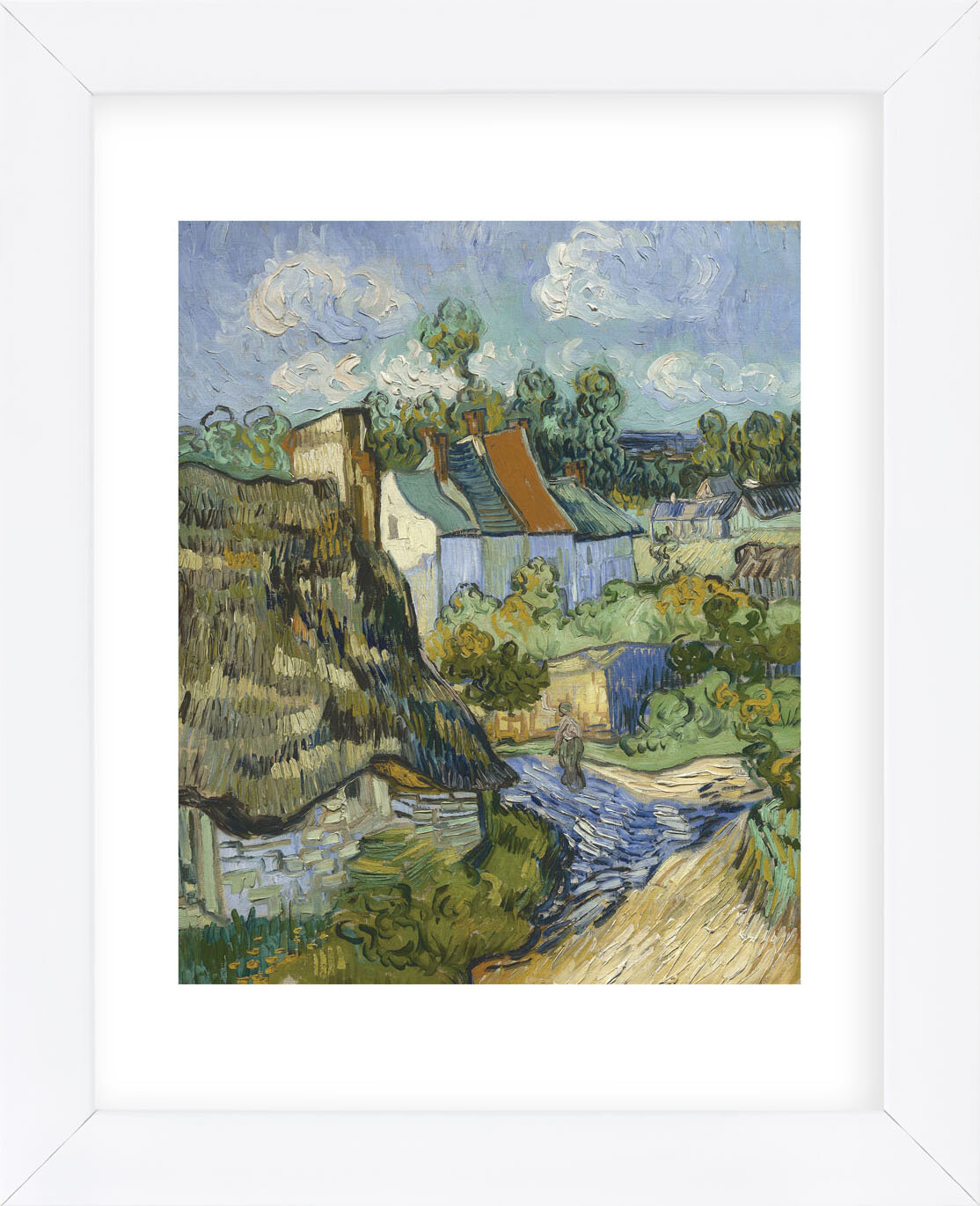 Lark Manor Miko Houses At Auvers By Vincent Van Gogh Picture Frame Print Wayfair