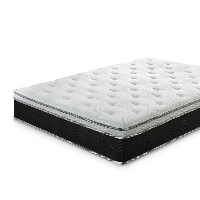 Alwyn Home Cushman 12 Extra Firm Pillow Top Hybrid Mattress
