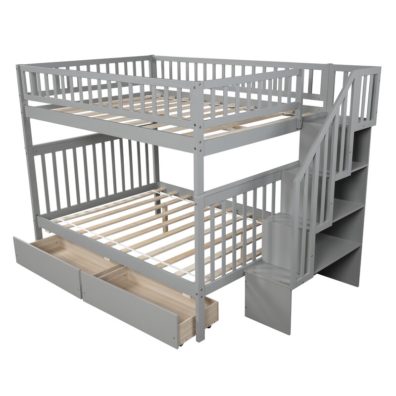 low bunk beds full over full