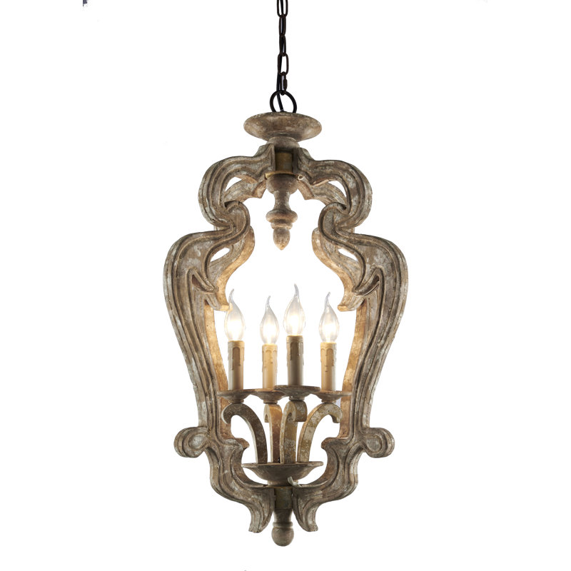 French Country 4-Light Lantern Pendant