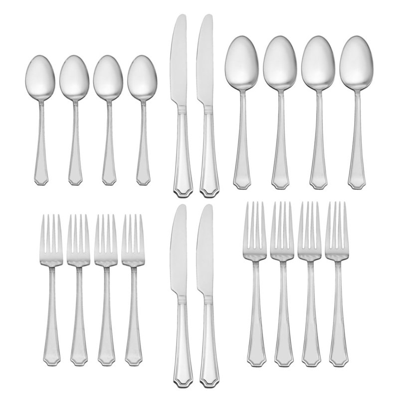 Pfaltzgraff Carleigh 20 Piece Flatware Set Service For 4 Reviews Wayfair