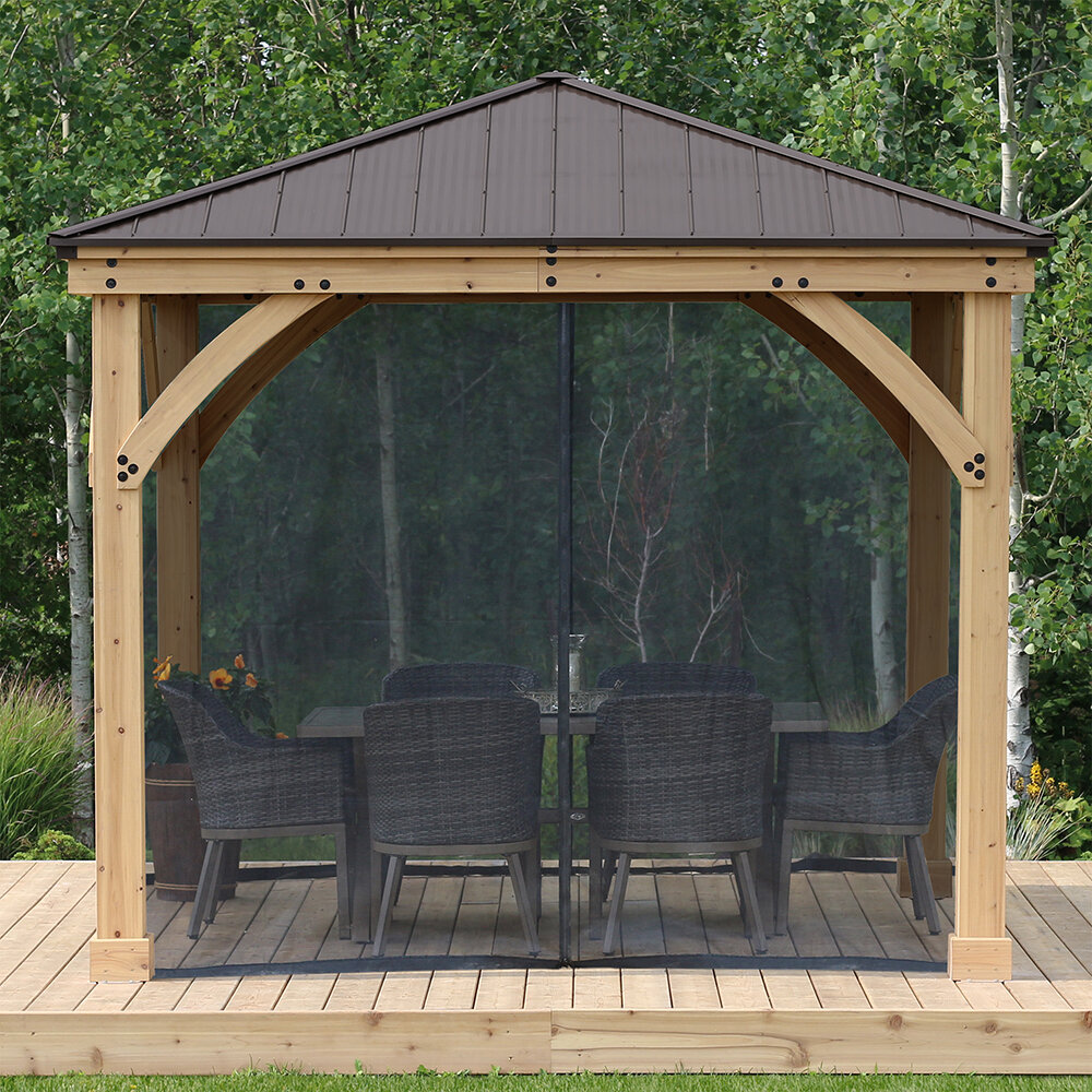 Yardistry Meridian Gazebo Screen Reviews Wayfair