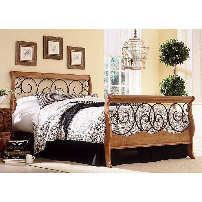 Fashion Bed Group Wood and Metal Sleigh Bed & Reviews Wayfair.ca