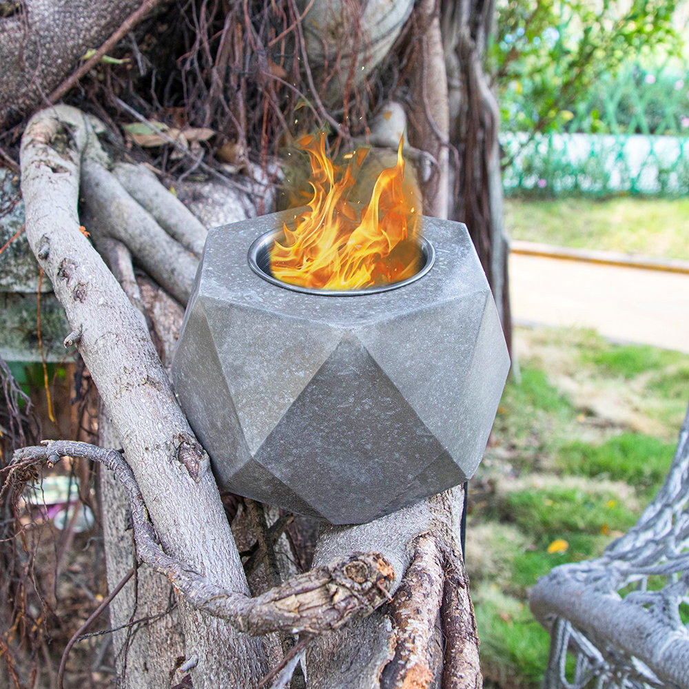 LUMESBLOOM Personal Fire Pit Tabletop Smores Fireplace Metal Case