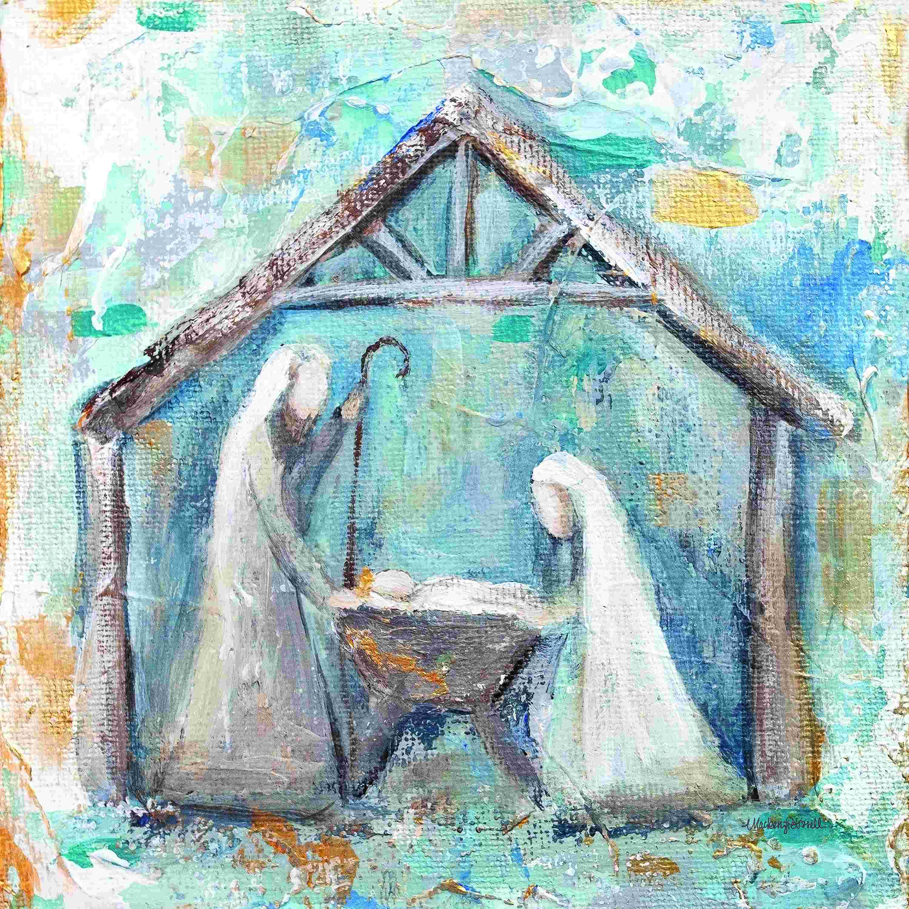 The Holiday Aisle® Nativity by Mackenzie Kissell - Wrapped Canvas Print ...