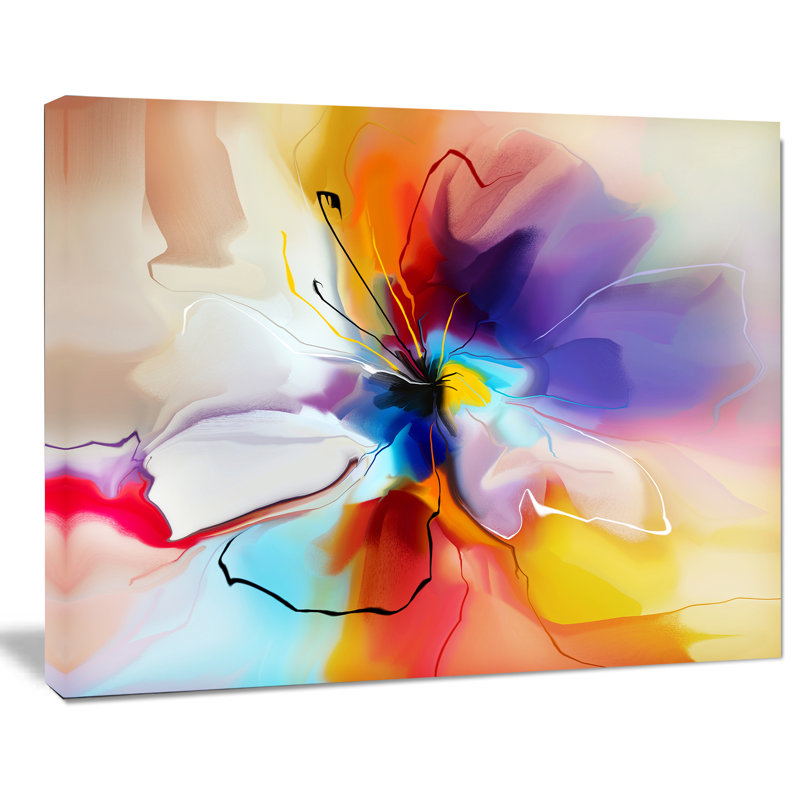 East Urban Home Creative Flower In Multiple Colors Painting On