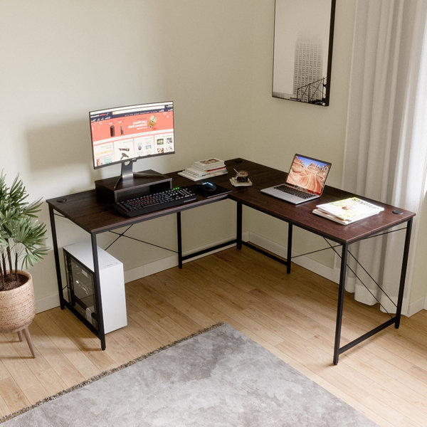 17 Stories Aticus Reversible L Shape Desk Reviews Wayfair