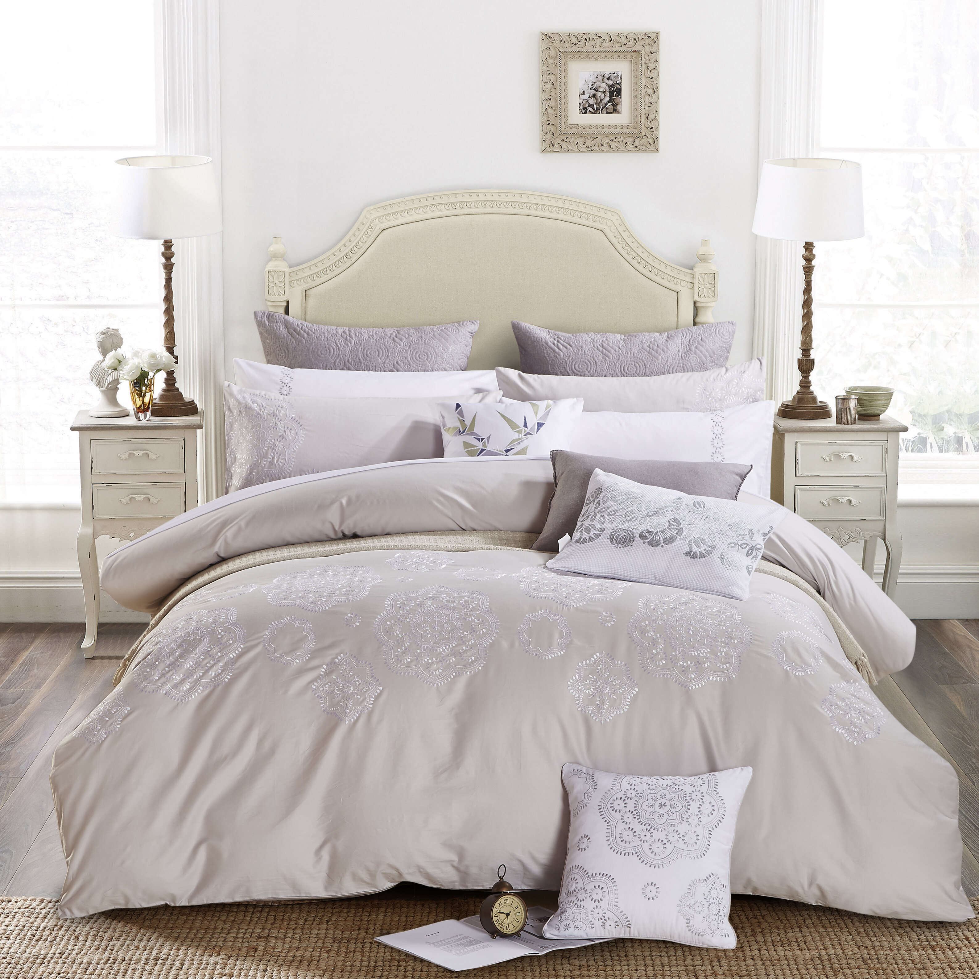 House Of Hampton Bryleigh Embroidery Duvet Cover Set Wayfair