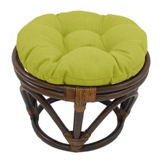 Hampton Bay Replacement Cushion Bean Outdoor Ottoman Charlotte Polyfiber Green