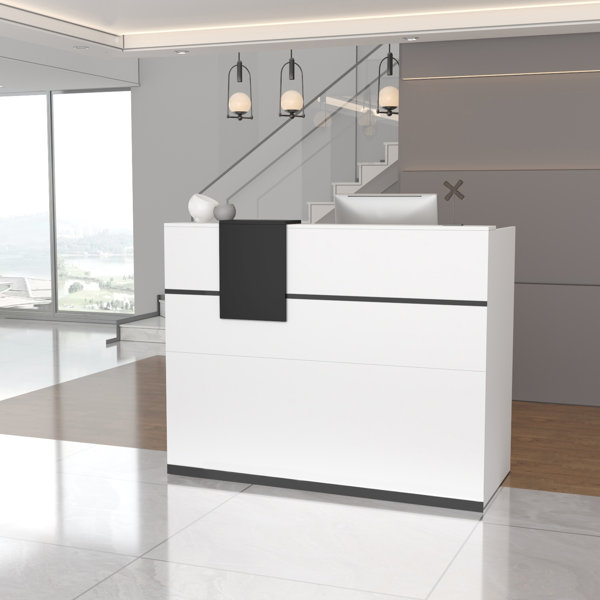 small modern reception desk