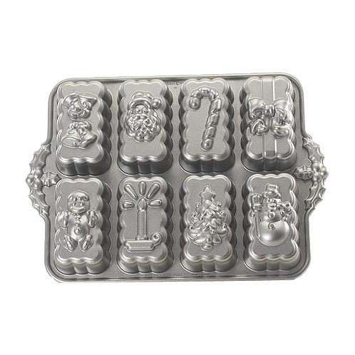 Nordic Ware Platinum Holiday Mini Loaves Cake Pan