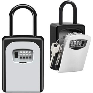 Details about  / Outdoor 4 Digit Combination Wall Handle Mounted Key Safe Lock Box Black//Grey