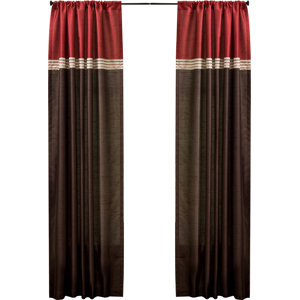 Greybirch Striped Blackout Rod Pocket Curtain Panels (Set of 2)