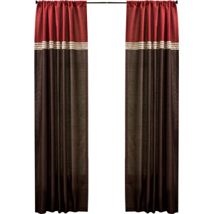 Greybirch Striped Blackout Rod Pocket Curtain Panels (Set of 2)