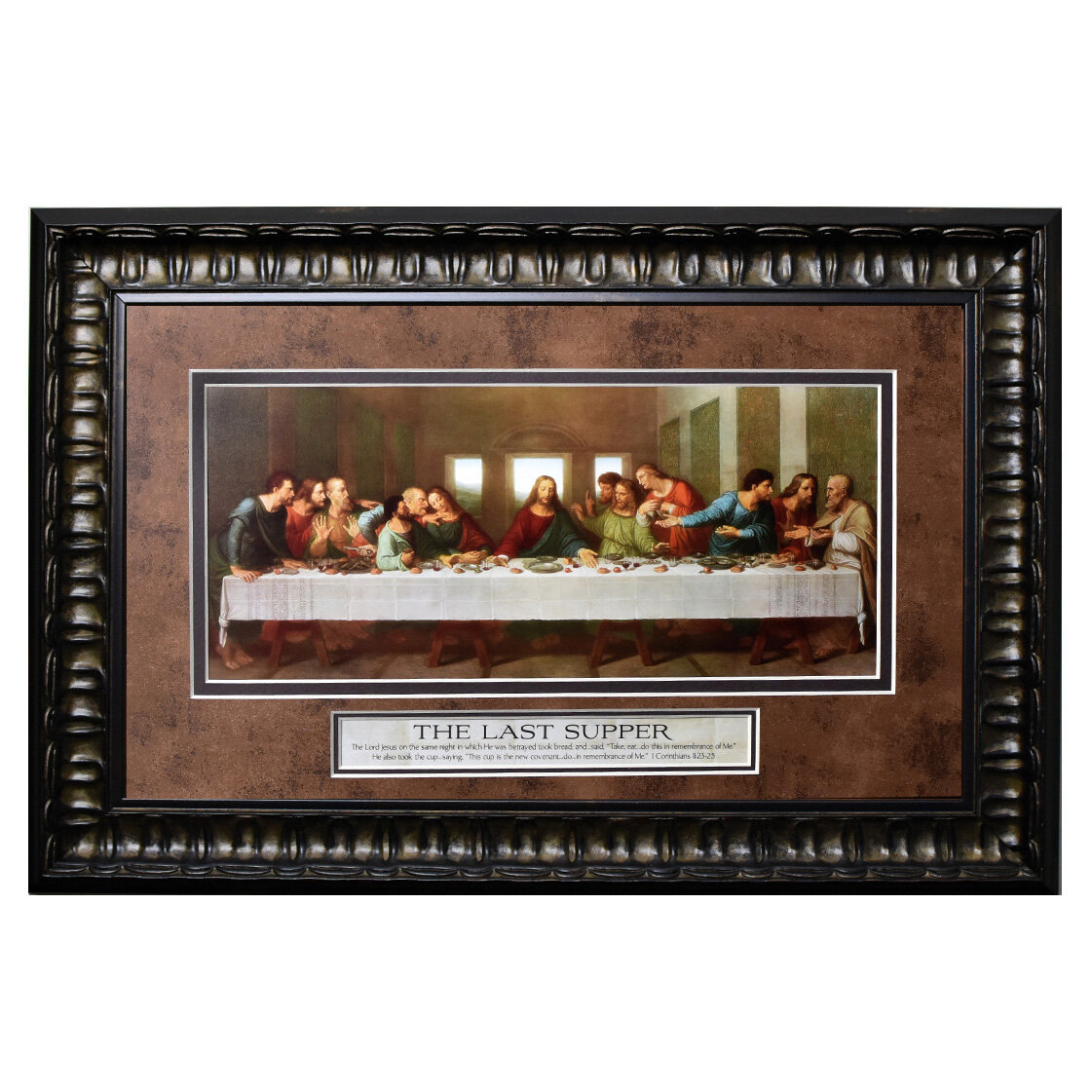 Astoria Grand Last Supper Picture Frame Graphic Art & Reviews Wayfair