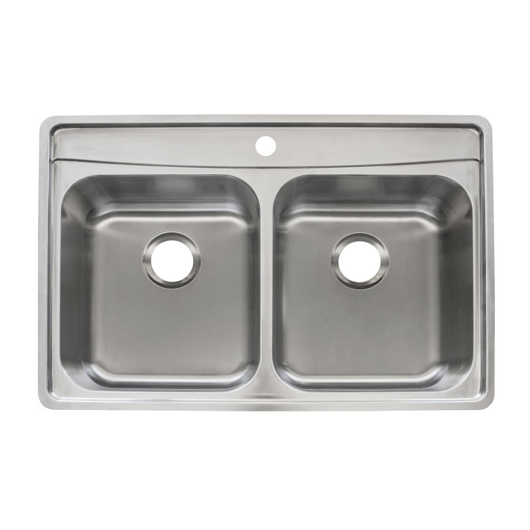 Franke Evolution Stainless Steel 34 L X 23 W Double Basin Drop In Kitchen Sink Wayfair