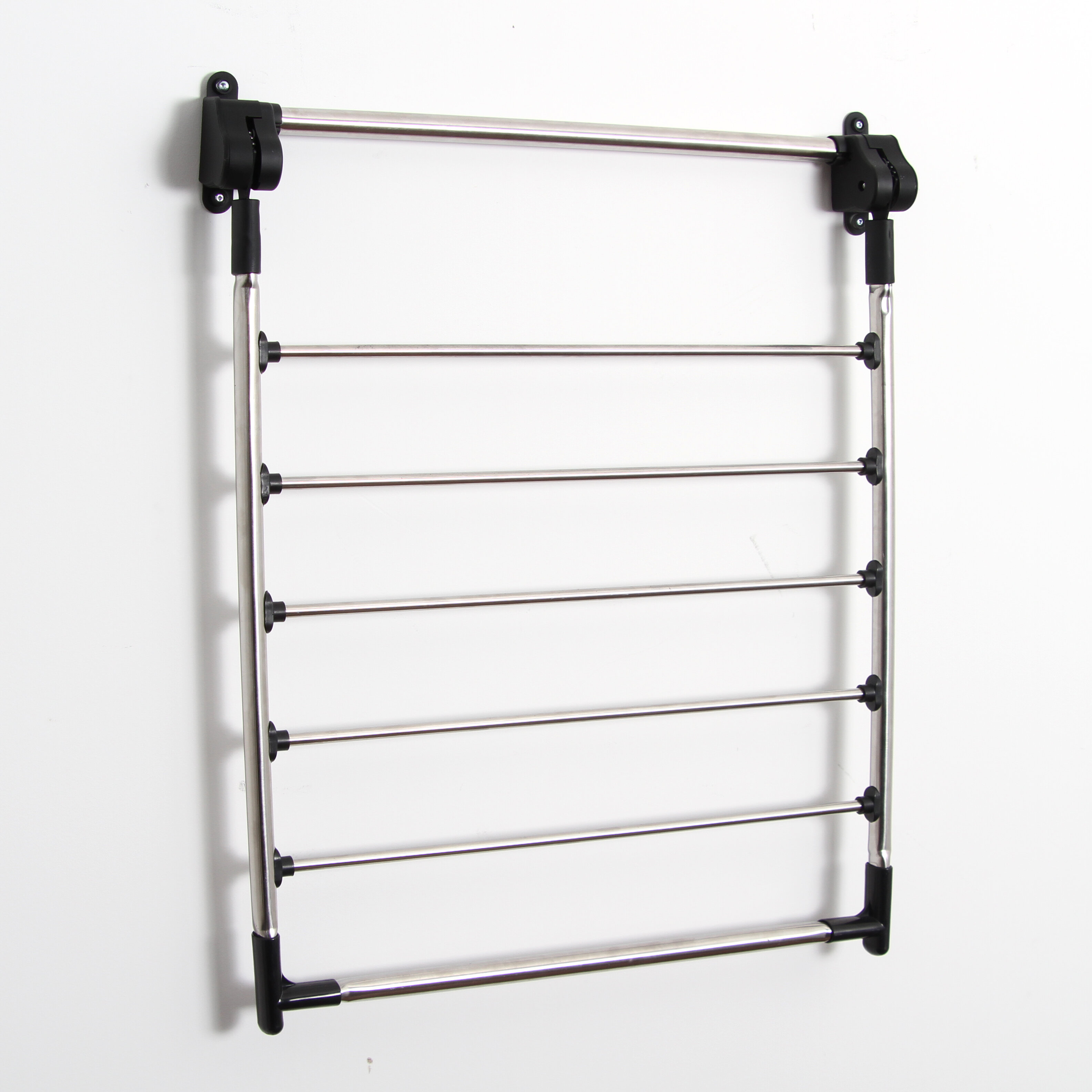 Retractable Clothes Rack Wall Mount Folding Drying Laundry Rack Hanger Organizer 