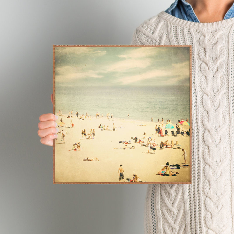 Beachcrest Home Vintage Beach Framed Photographic Print Plaque