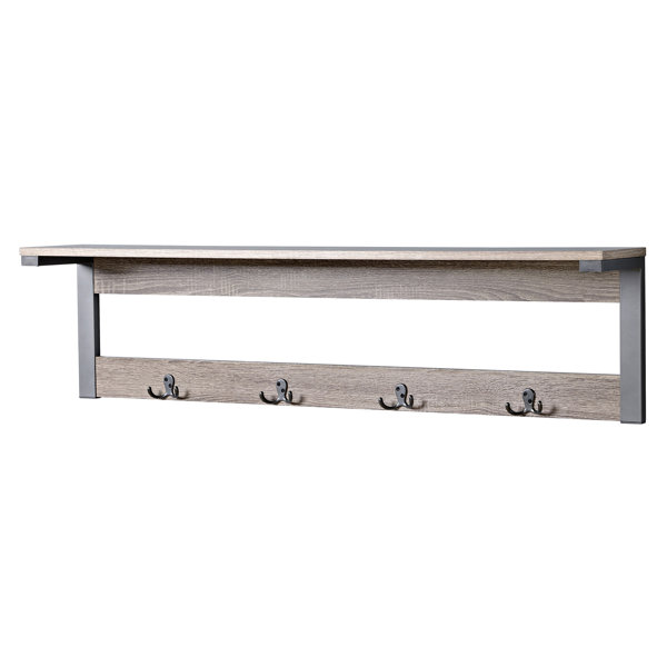 Junien 1 Shelf 4 Hook Entryway Wall Mounted Coat Rack Reviews Junien 1 Shelf 4 Hook Entryway Wall Mounted Coat Rack Reviews Allmodern