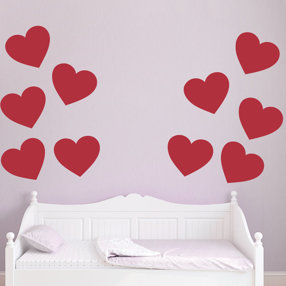Wallums Wall Decor Giant Hearts Decal Wayfair Wallums Wall Decor Giant Hearts